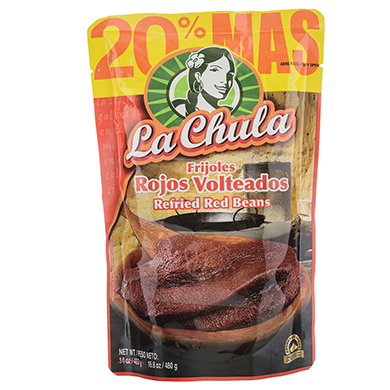 FRIJOLES LA CHULA ROJOS VOLTEADOS 480GR 